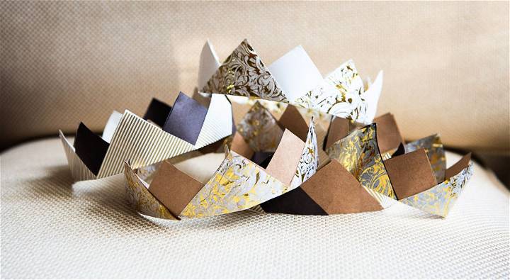 Making a Paper Crown From Upcycled Wrapping Paper