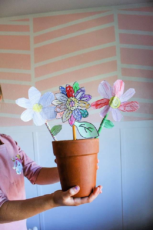 DIY Paper Flower Craft for Little Kids