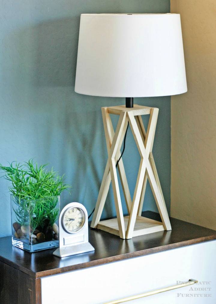 DIY Tapered X Base Lamp for Table