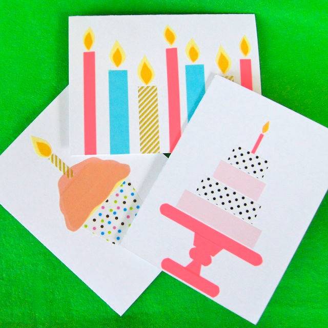 DIY Washi Tape Birthday Card
