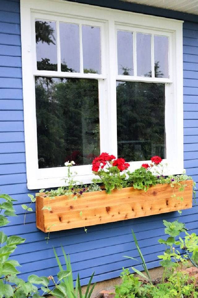 DIY Wood Window Box Planter