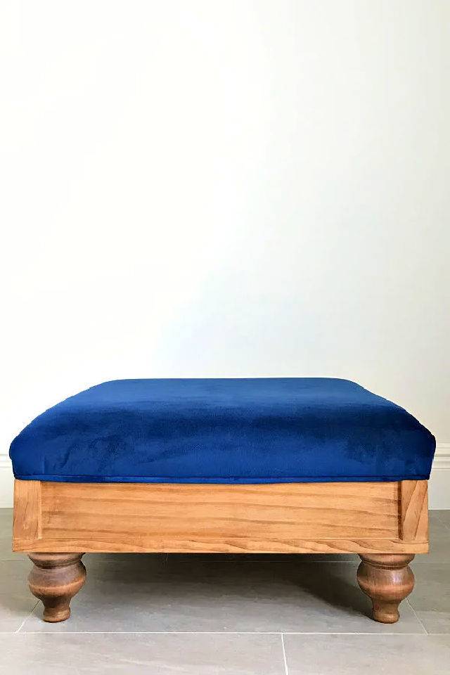 DIY Upholstered Ottoman From Scratch