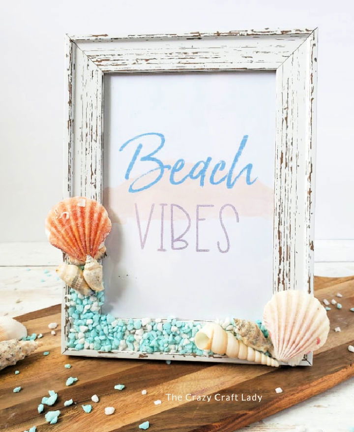 Dollar Store Seashell Picture Frame