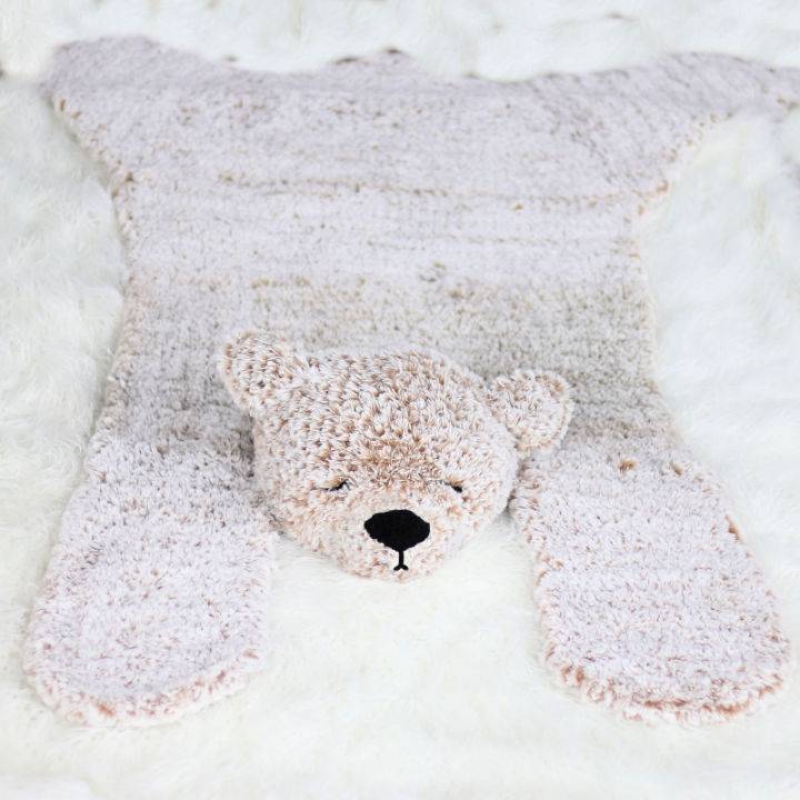 Easiest Bear Blanket Rug to Crochet