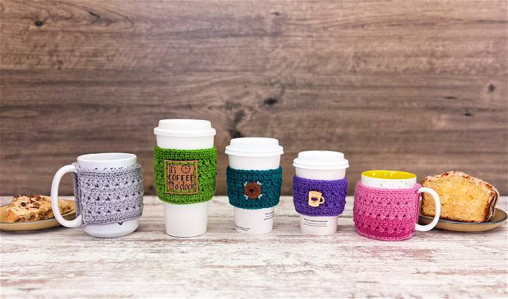 Easiest Hopscotch Coffee Cup Cozy to Crochet