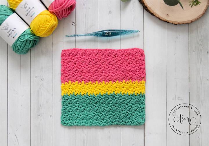 Easiest Summer Vibes Washcloth to Crochet