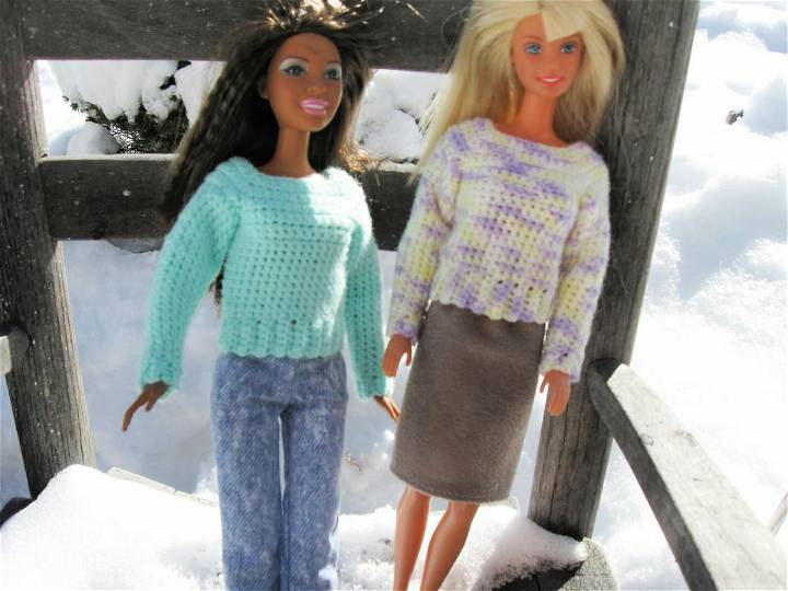 Easy Crochet Barbie's Sweater Tutorial