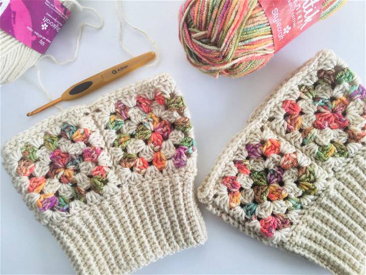 Easy Crochet Granny Boot Cuffs Pattern