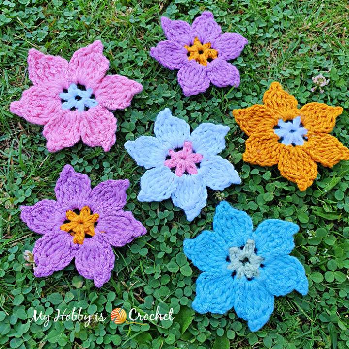 Easy Crochet Pointed Petal Flower Pattern