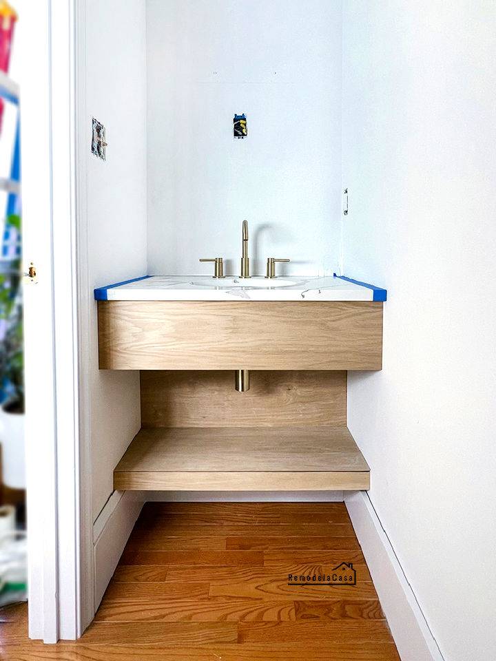 Easy DIY Floating Bathroom Vanity