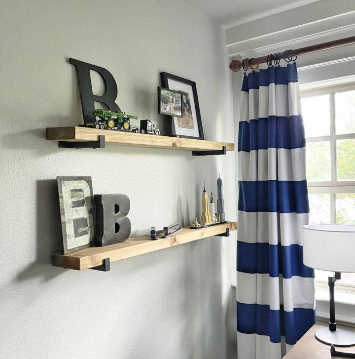 Easy DIY Wood Wall Shelves $15
