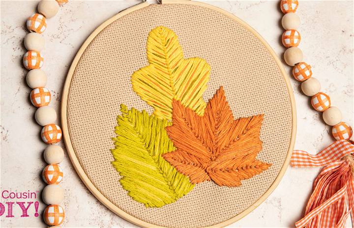 Embroidered Autumn Leaves