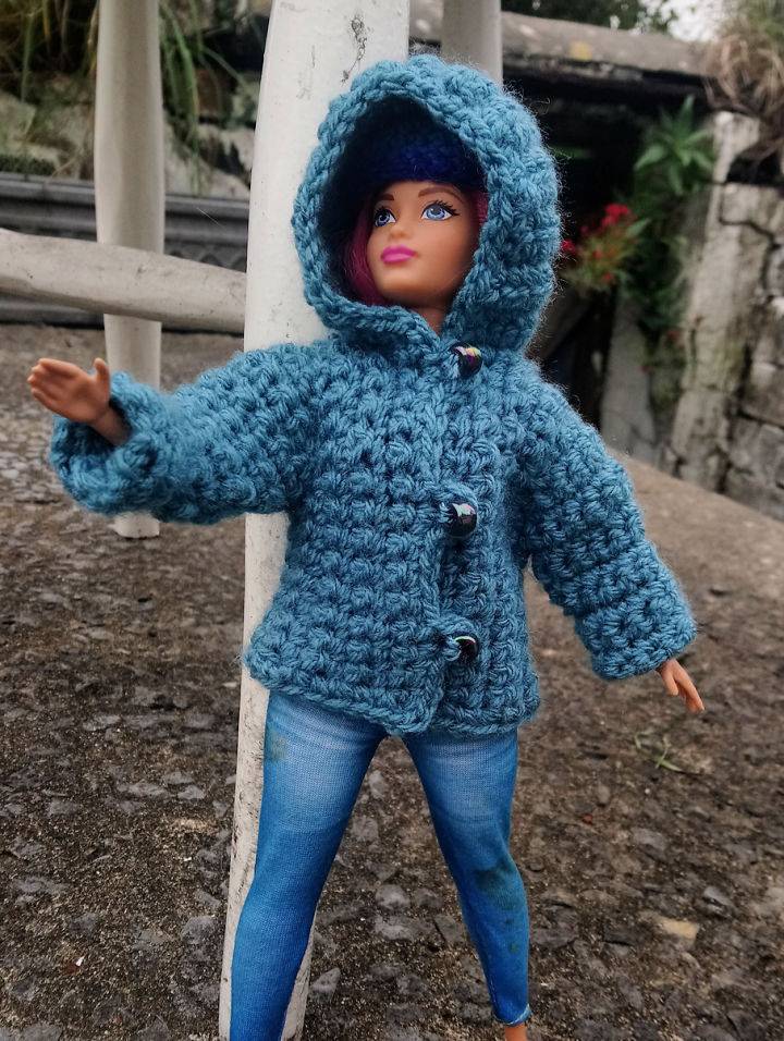 Fastest Crochet Barbie Hooded Jacket Pattern