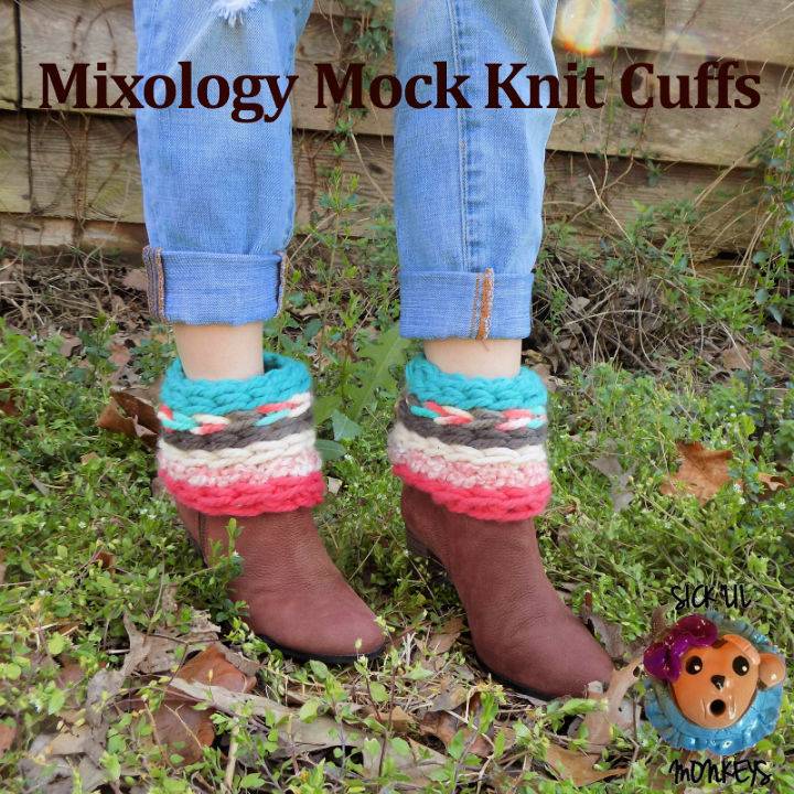 Fastest Crochet Mixology Mock Knit Cuffs Pattern