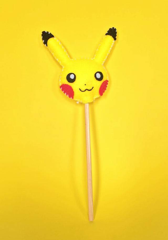 Felt Pencil Topper Pikachu With Free Printable Template