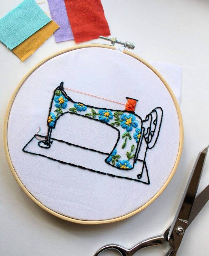 Floral Sewing Machine Embroidery