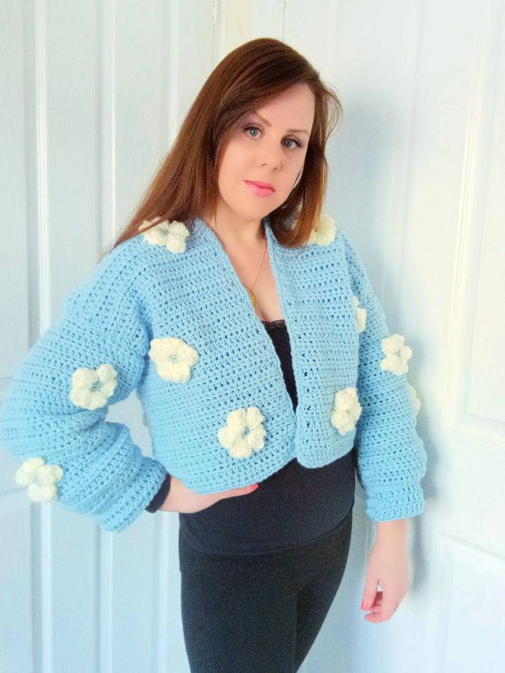 Free Crochet Bella Flower Cardigan Pattern