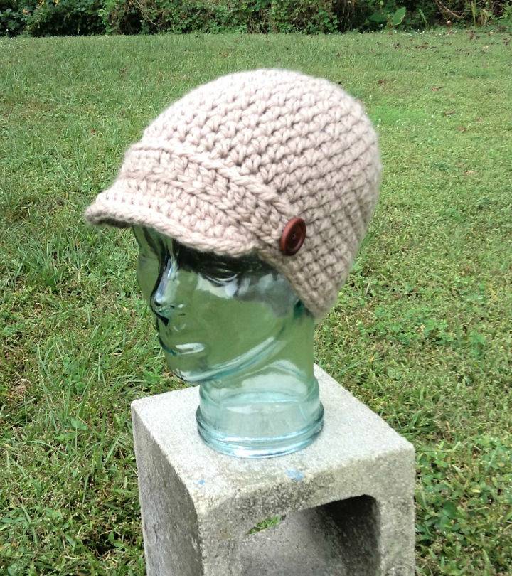 Free Crochet Chunky Newsboy Hat Pattern