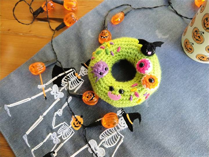 Free Crochet Halloween Donut Pattern