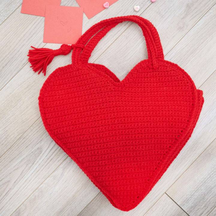 Free Crochet Heart Tote Bag Pattern to Print
