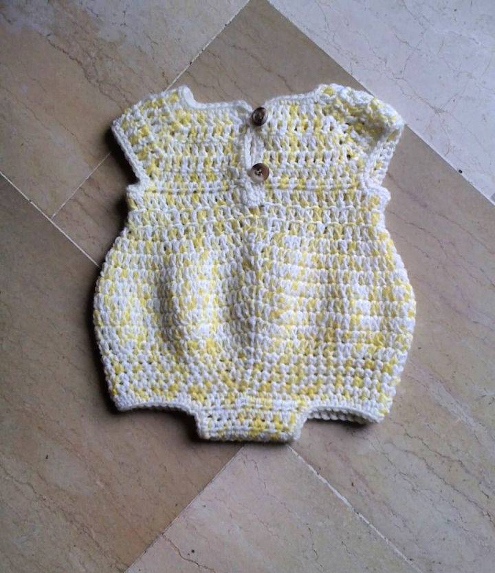 Free Crochet Newborn Baby Romper Pattern