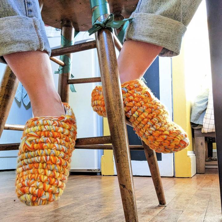 Free Crochet Sunset Slippers Pattern