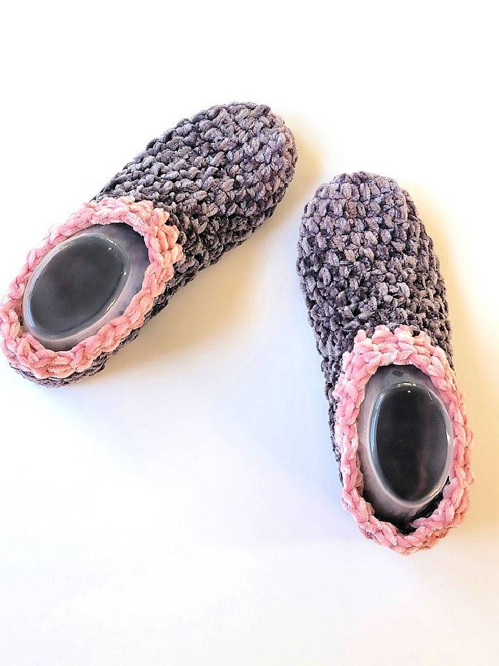 Free Crochet Velvet Slippers Pattern to Print