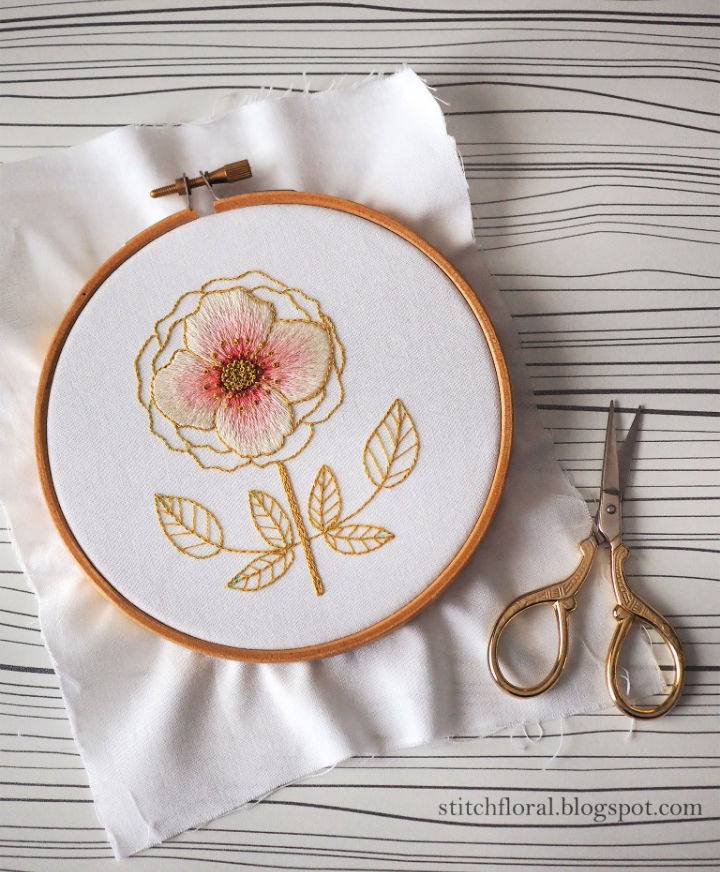 Free Rose Embroidery Pattern