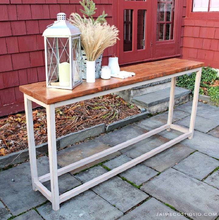 Build Your Own Wooden Sofa Table