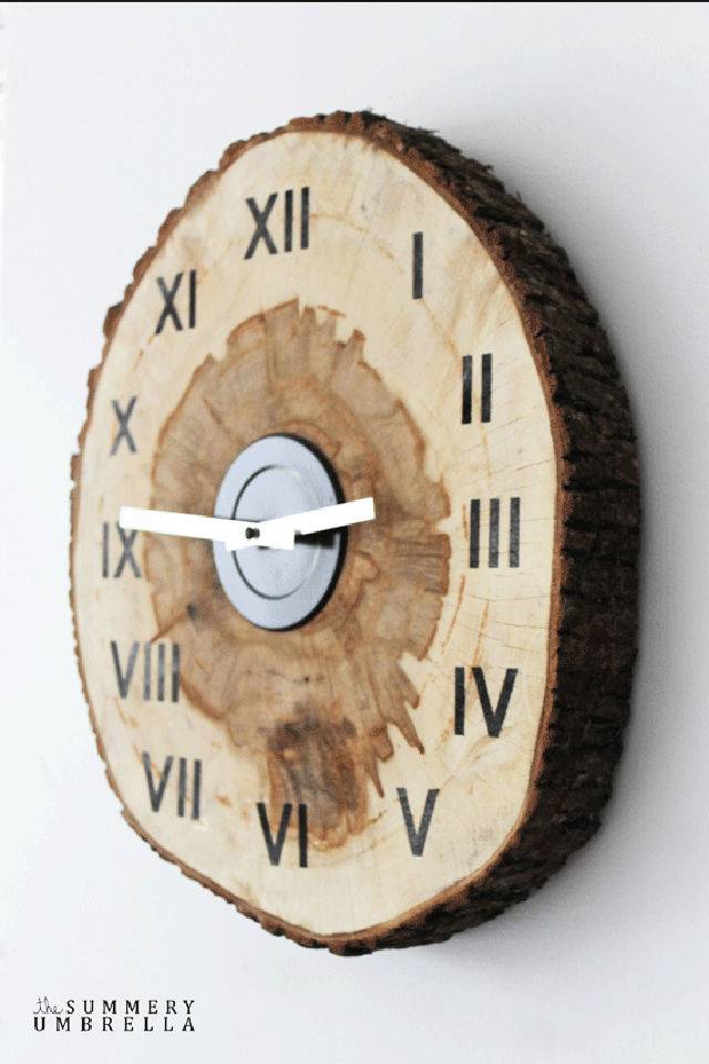 Free Wood Slice Clock Plan