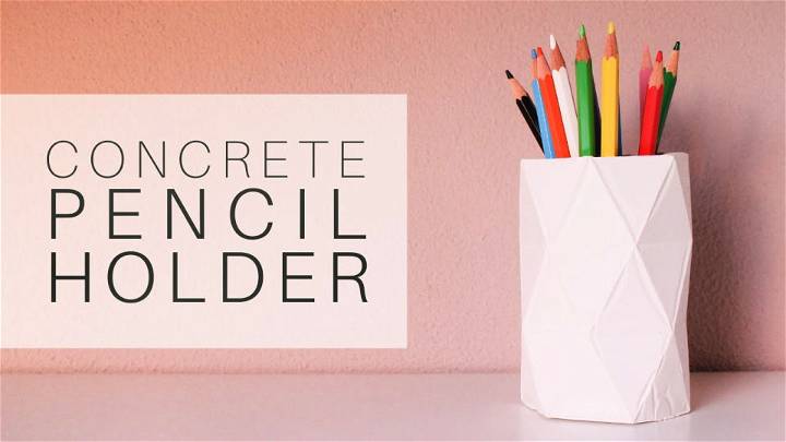 Geometric Concrete Pencil Holder
