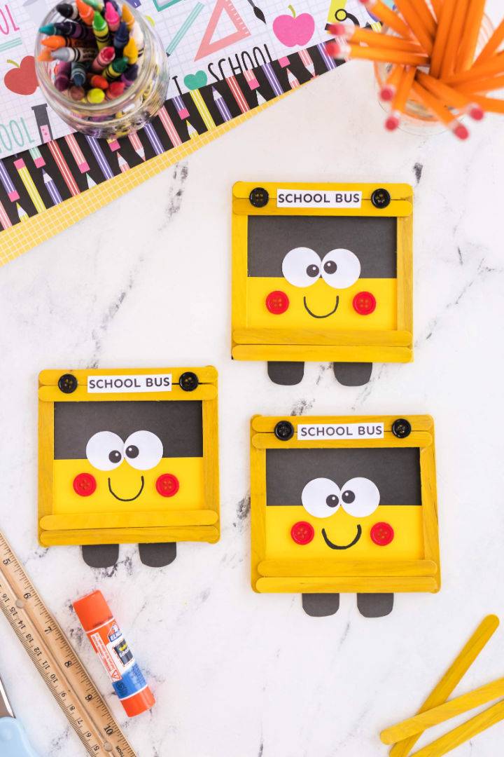 Gorgeous Back To School Bus Craft