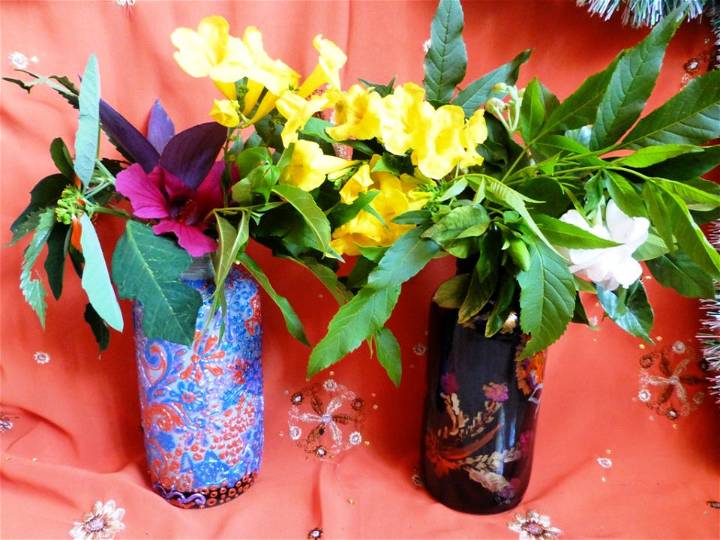 Hand Painted Mason Jar Flower Vase