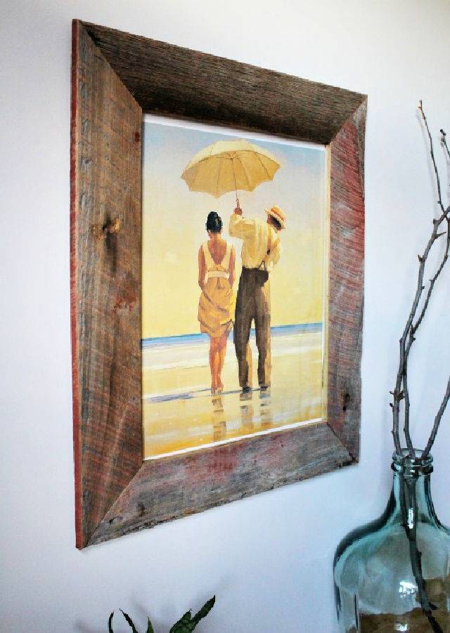 Homemade Barn Wood Picture Frame