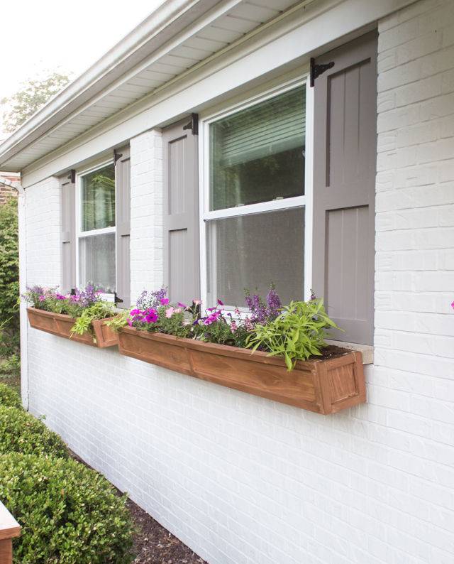 Homemade Cedar Window Planters Box