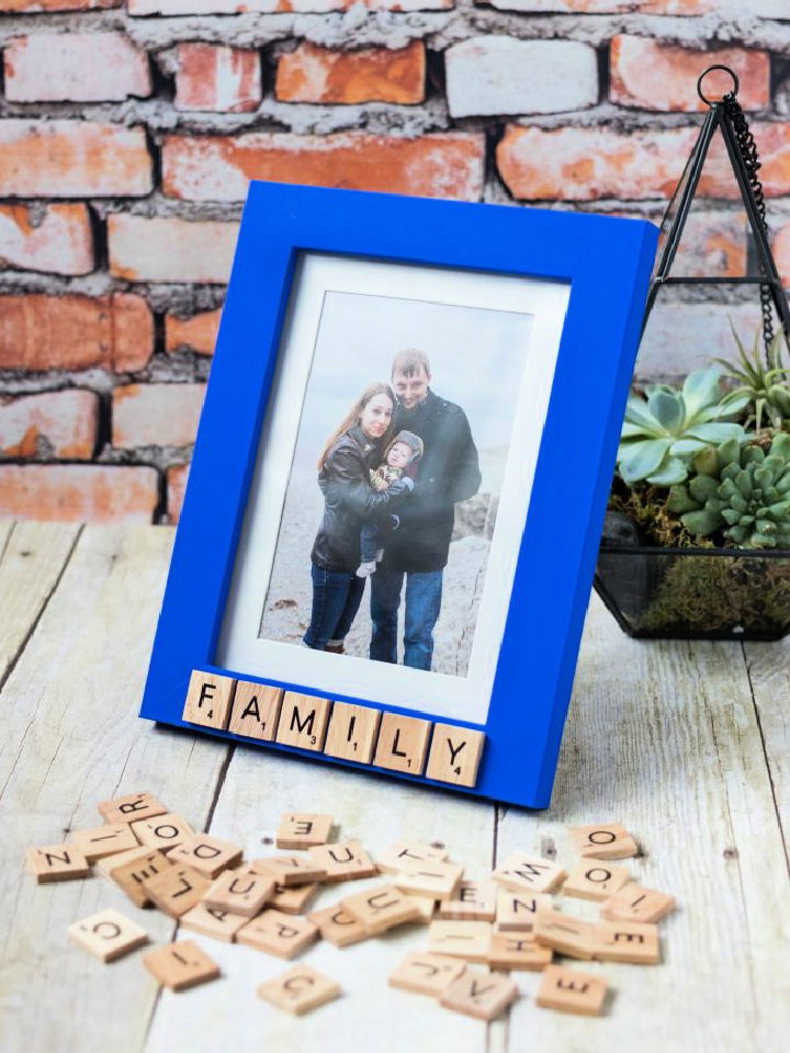 Homemade Scrabble Tile Picture Frame