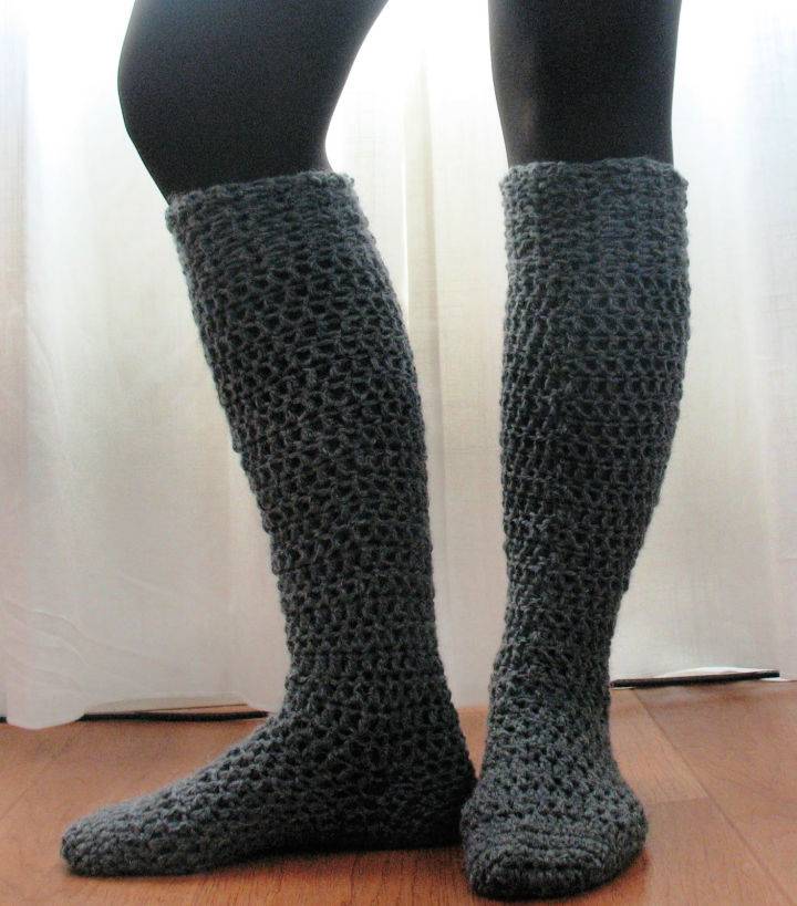 How Do You Crochet a Knee High Boot Socks