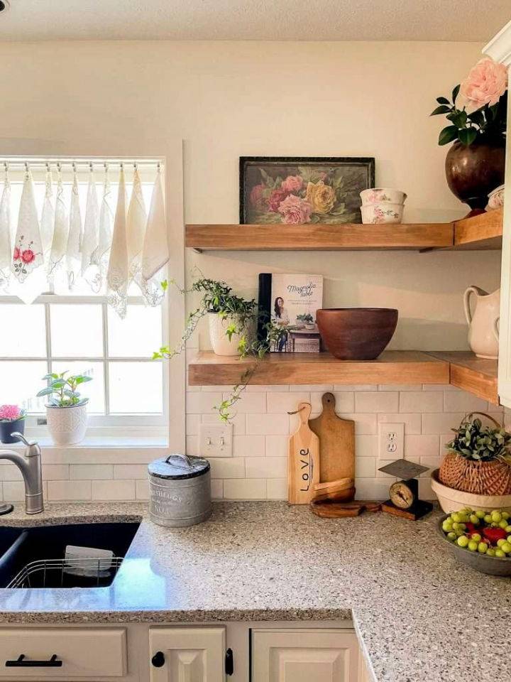 How to Build a Floating Kitchen Shelves
