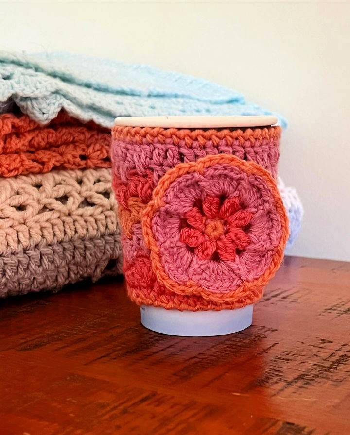 How to Crochet Granny Spiked My Cup Cozy Free Pattern