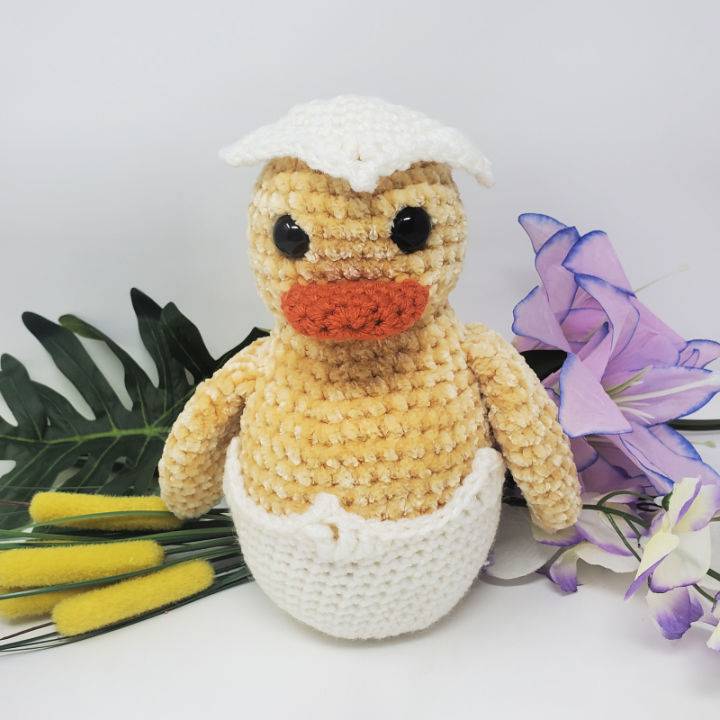 How to Crochet Hatching Duckling Amigurumi Free Pattern