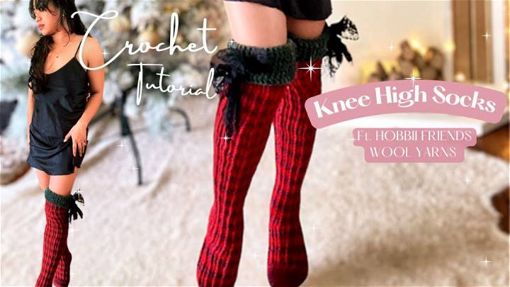 How to Crochet Knee High Socks Free Pattern