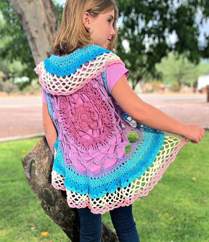 How to Crochet Mandala Vest - Free Pattern