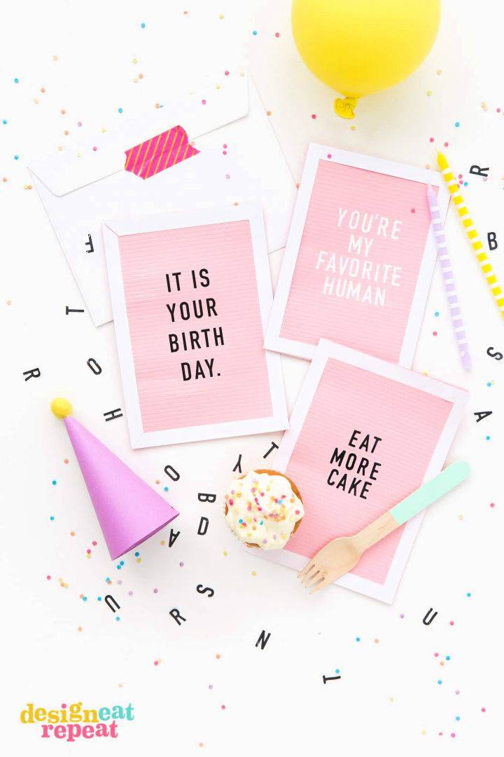 How to Make a Letterboard Birthday Card