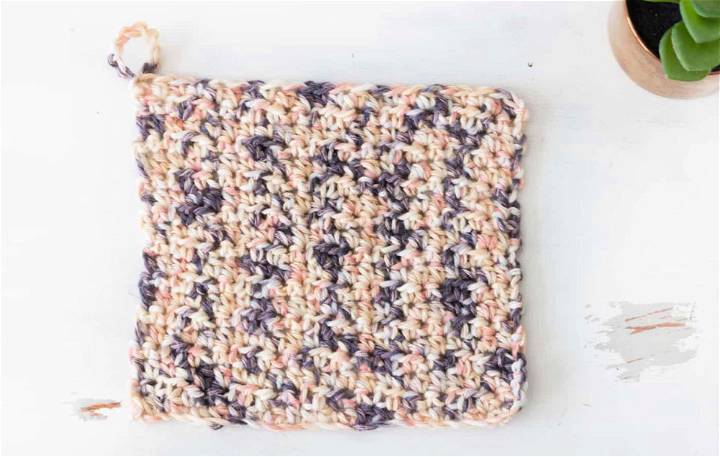 How to Make Square Potholder - Free Crochet Pattern