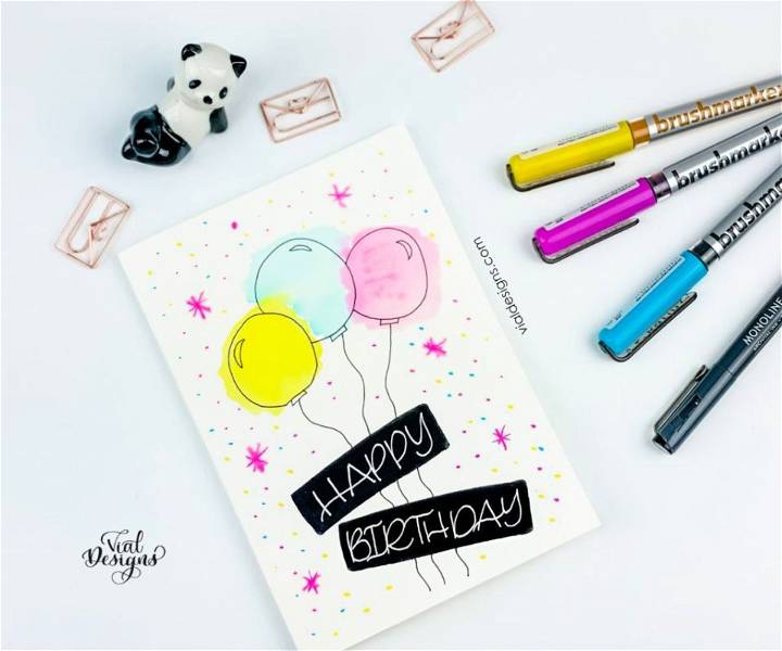 How to Make a Hand Lettering Birthday Card