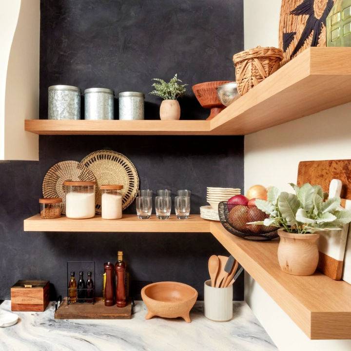 How to Make a Install Floating Kitchen Shelves