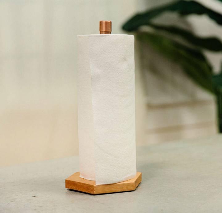 DIY Wooden Paper Towel Holder