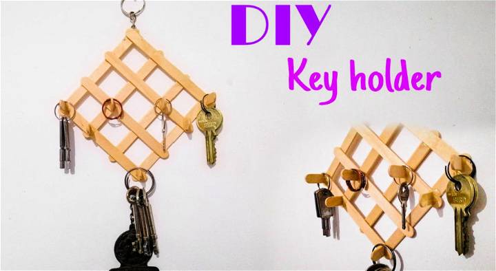 DIY Popsicle Stick Key Holder