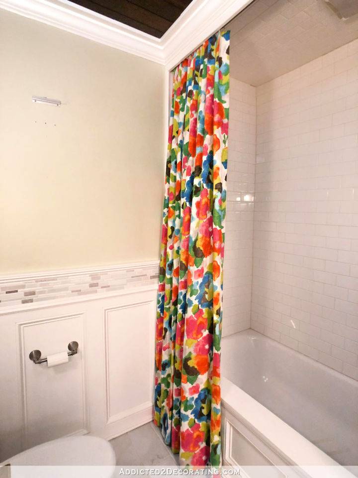 Make Watercolor Floral Fabric Shower Curtains