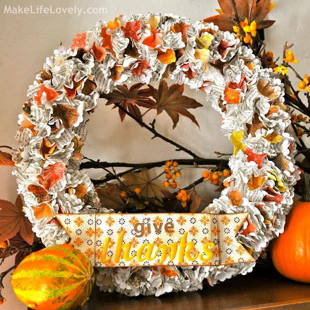 Make Your Own Fall Wreath From Paper